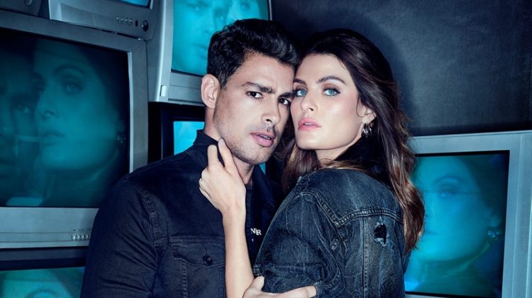 Cauã Reymond and Isabeli Fontana pose in denim for Colcci fall-winter 2020 campaign