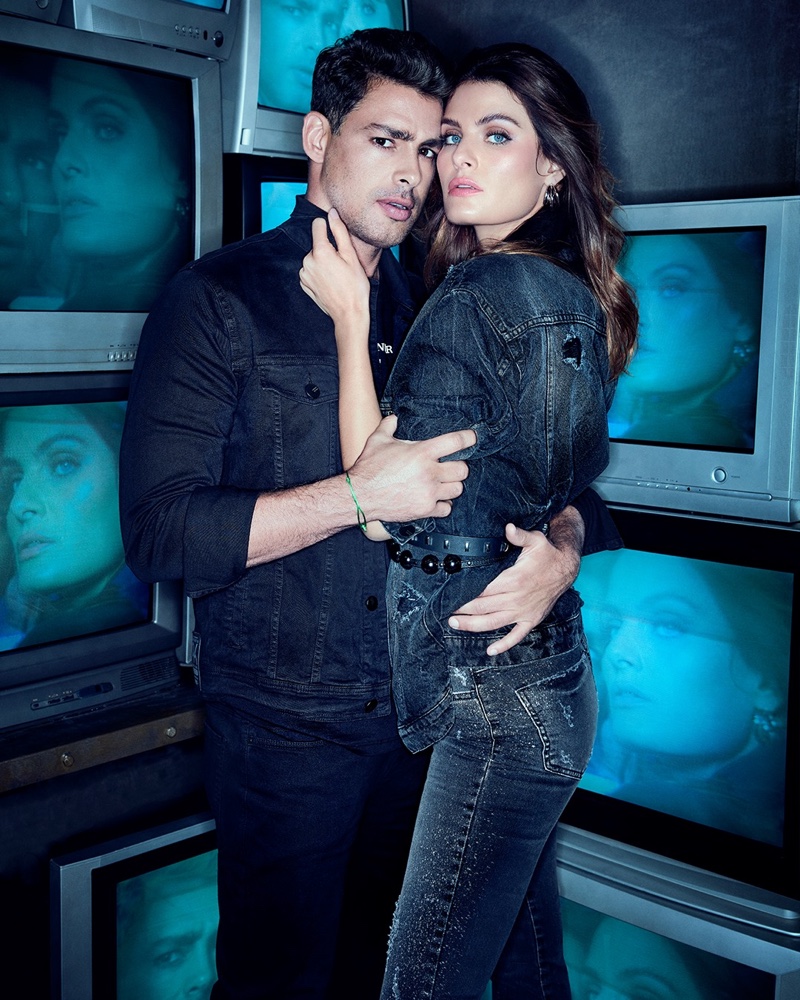 Cauã Reymond and Isabeli Fontana pose in denim for Colcci fall-winter 2020 campaign