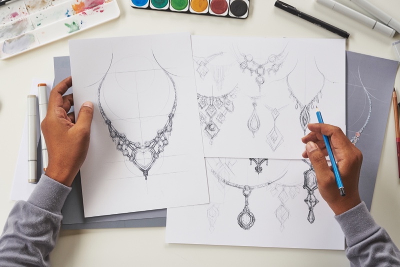 Jewelry Designer Illustrations Necklaces