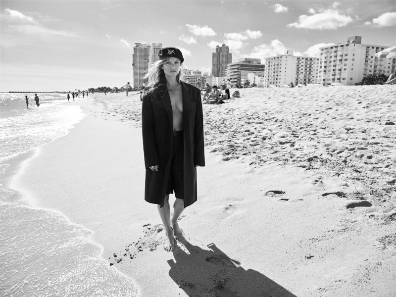 Kate Moss Takes to the Beach in Dior Designs for i-D