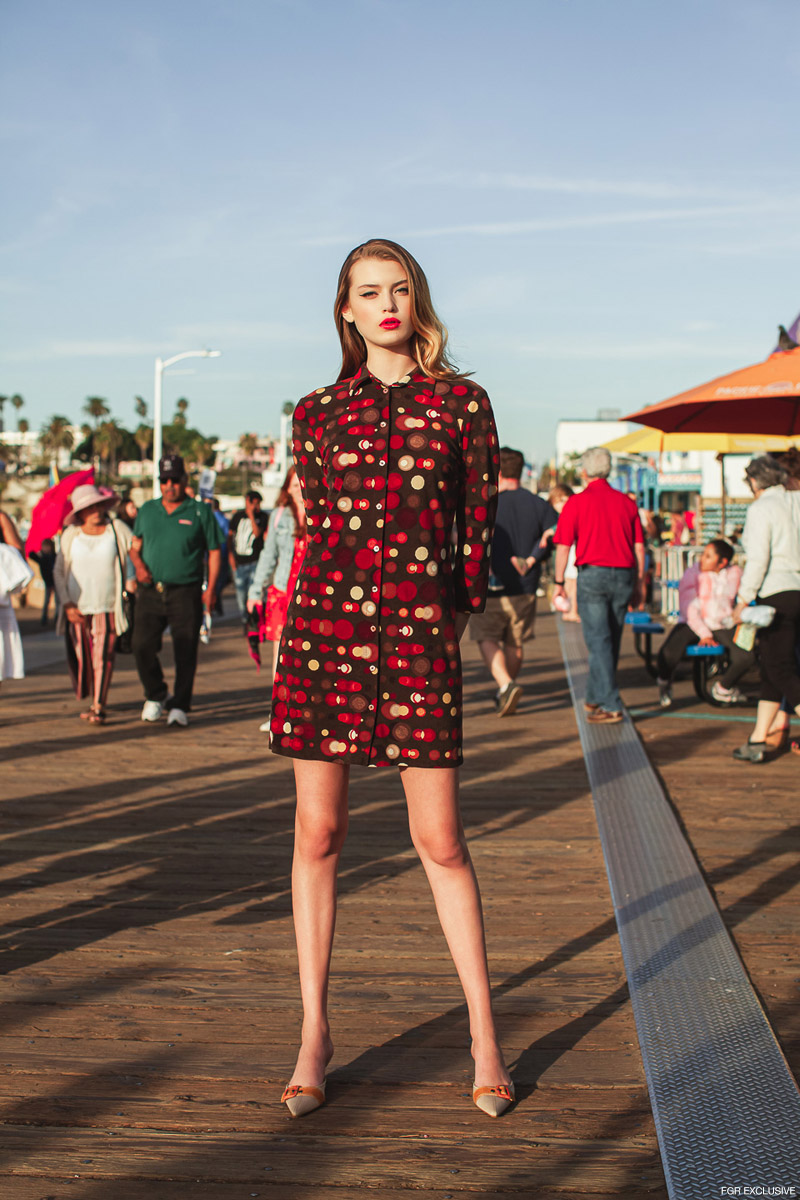 Shirt Dress Geisha Fashion and Shoes Miu Miu. Photo: Joe Diez