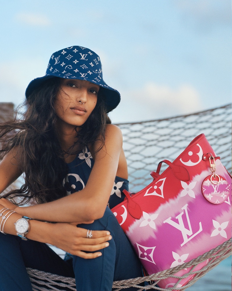 Model Mona Tougaard fronts Louis Vuitton LV Escale summer 2020 campaign