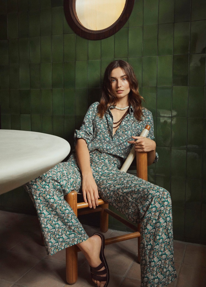 Andreea Diaconu stars in Mango Gentle Feeling spring 2020 lookbook