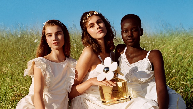 Megan Roche, Kaia Gerber and Adut Akech star in Marc Jacobs Daisy fragrance campaign