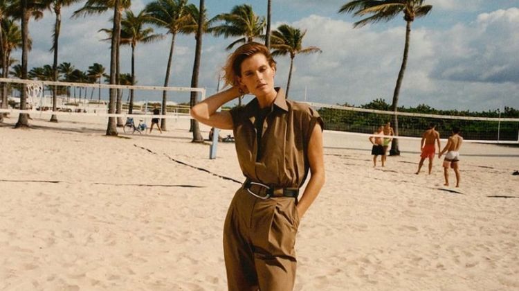 Malgosia Bela fronts Massimo Dutti Time After Sunset spring-summer 2020 editorial