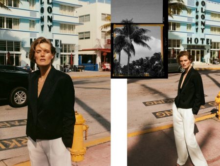 Time After Sunset: Malgosia Bela Poses in Miami for Massimo Dutti