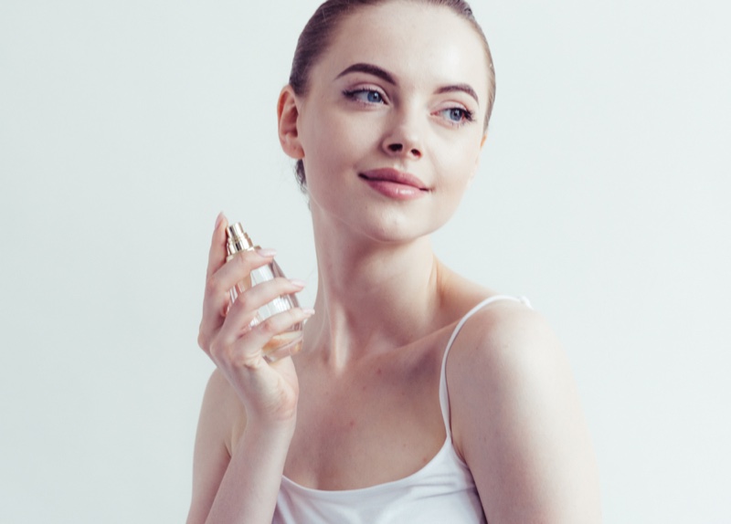 Model Fragrance Perfume Bottle Clean Beauty