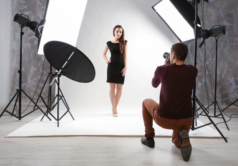 Photographer Model Light Studio Setup