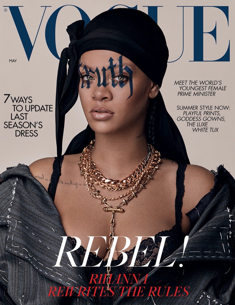Singer Rihanna on Vogue UK May 2020 Cover