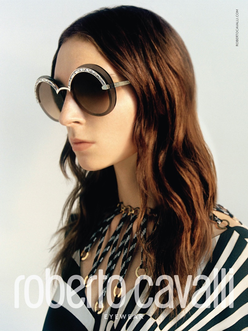 Model Ansley Gulielmi appears in Roberto Cavalli spring-summer 2020 campaign