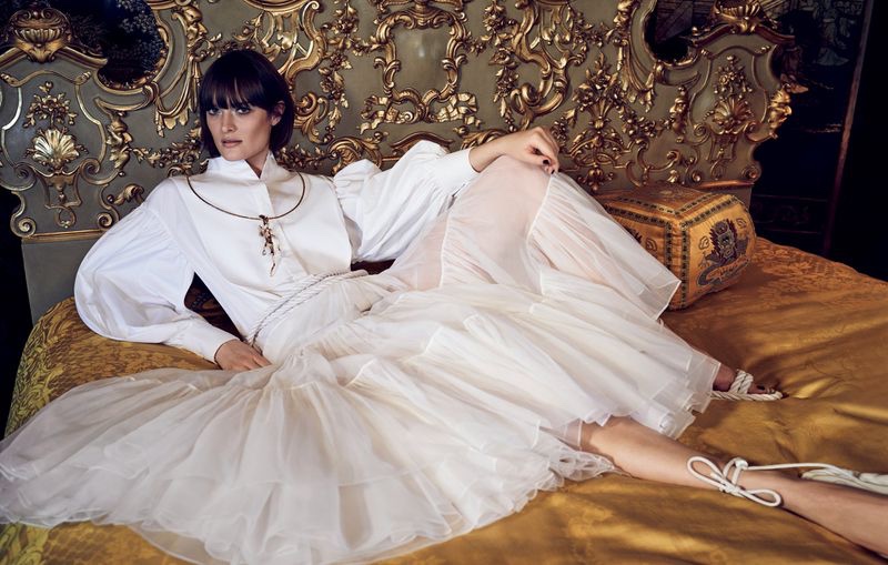 Sam Rollinson Models Opulent Designs for Bergdorf Goodman