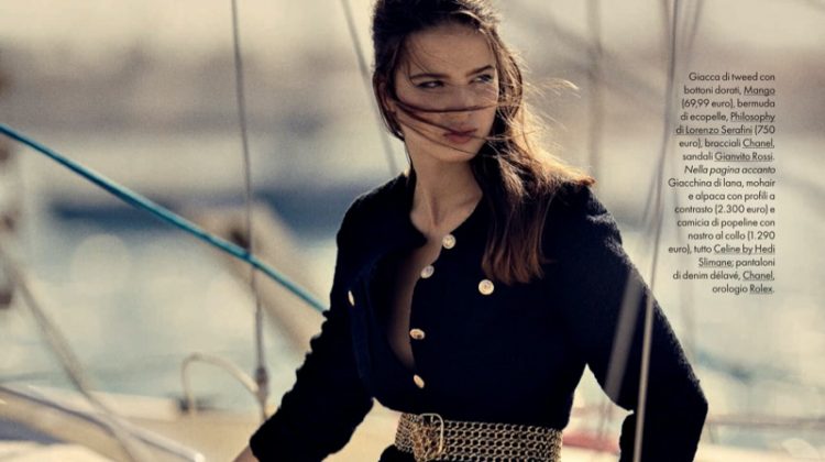 Sara Witt Wears Nautical Inspired Outfits for ELLE Italy