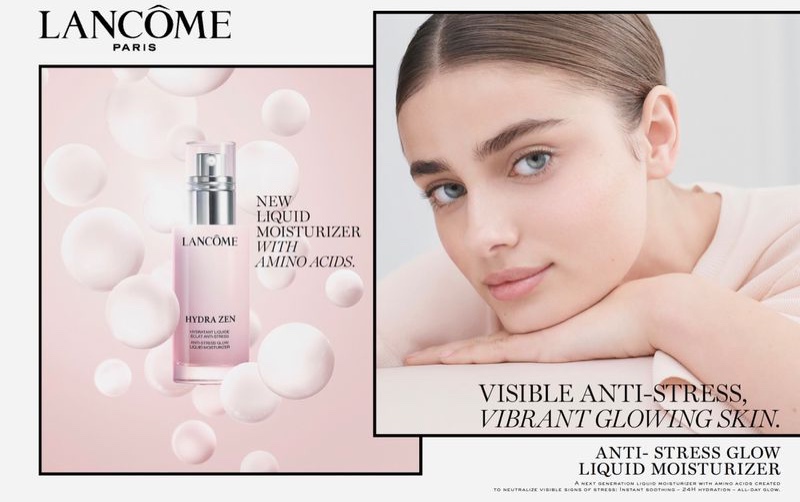 Taylor Hill stars in Lancome Hydra Zen campaign