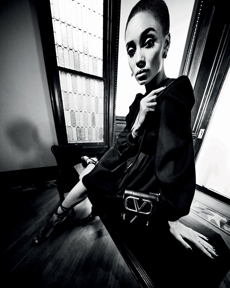 Adwoa Aboah stars in Valentino Le Noir spring-summer 2020 campaign