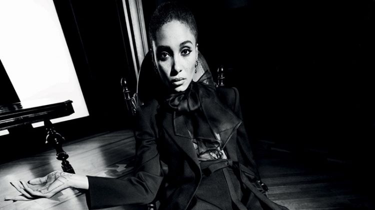 Adwoa Aboah Charms in Valentino Le Noir Spring 2020 Campaign
