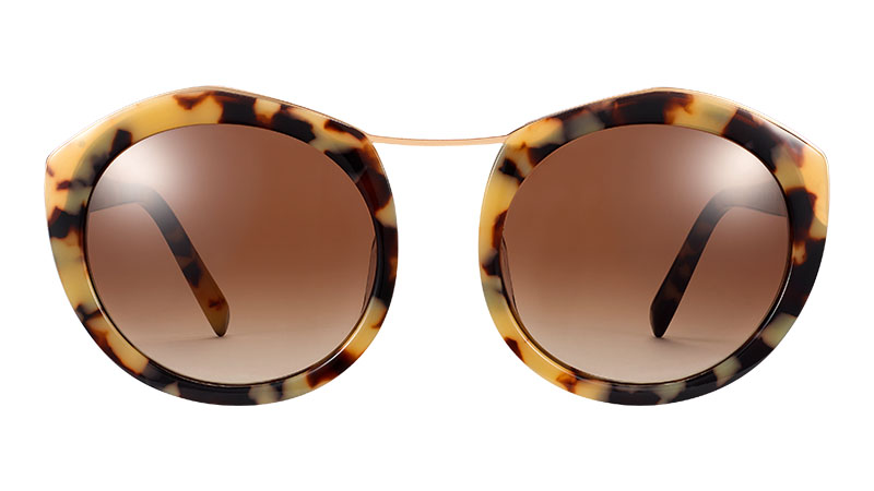 Warby Parker Bettina Sunglasses in Marzipan Tortoise with Polished Gold $145