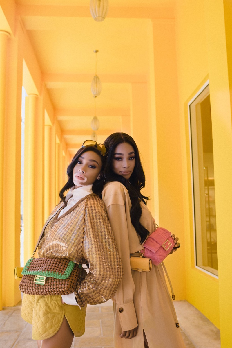 Models Winnie Harlow and Shannon Hamilton star in Fendi #BaguetteFriendsForever campaign