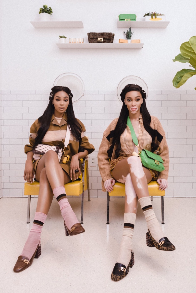 Fendi taps Winnie Harlow and Shannon Hamilton for Fendi #BaguetteFriendsForever campaign