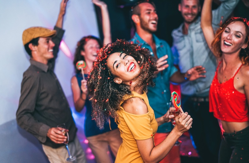 Young People Party Club Smiling Happy