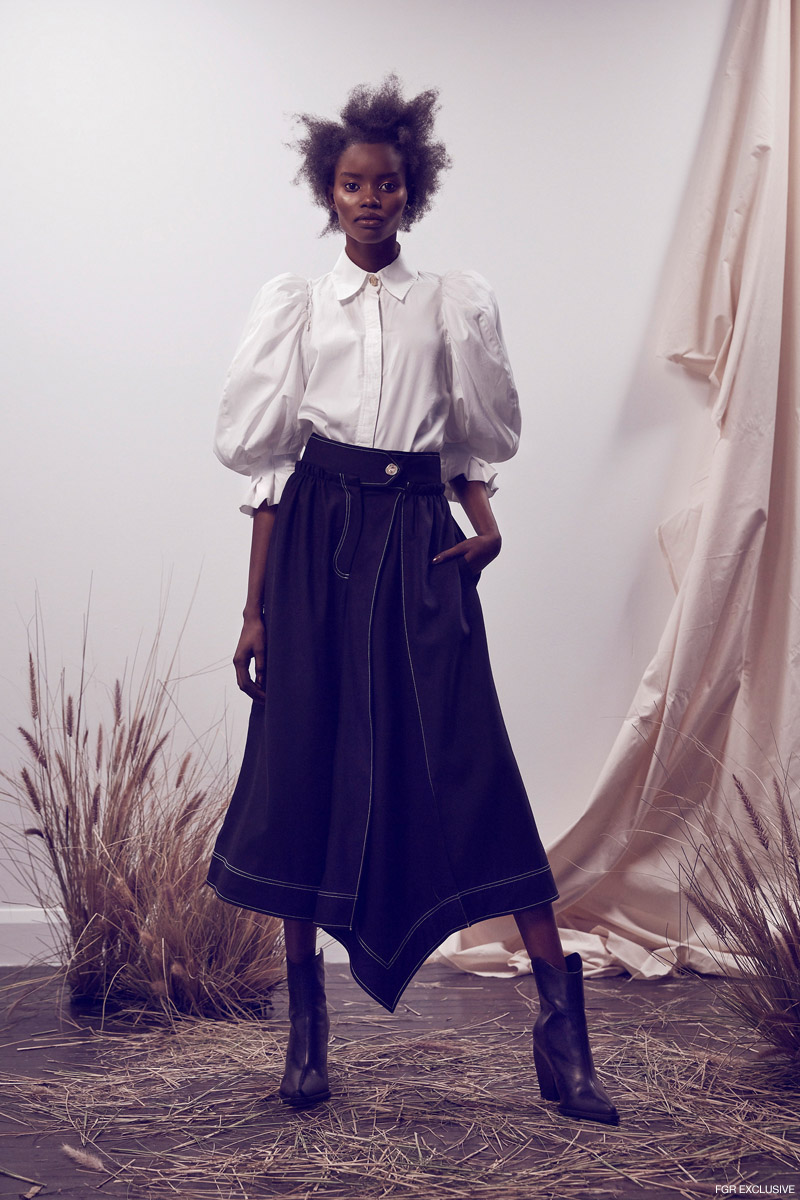 Aje Shirt & Skirt and Alias Mae Boots. Photo: Milos Mlynarik