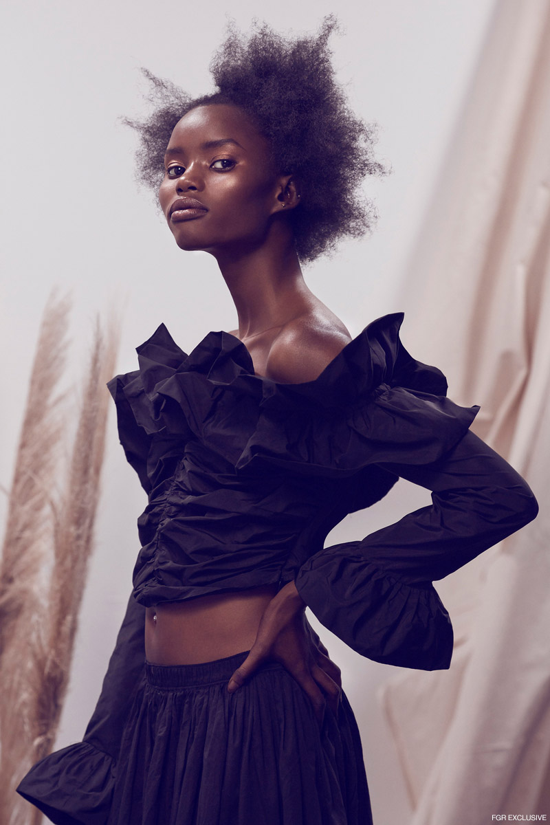 Zara Ruffle Top and Jac + Jack Skirt. Photo: Milos Mlynarik