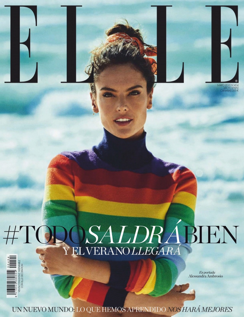 Alessandra Ambrosio on ELLE Spain May 2020 Cover