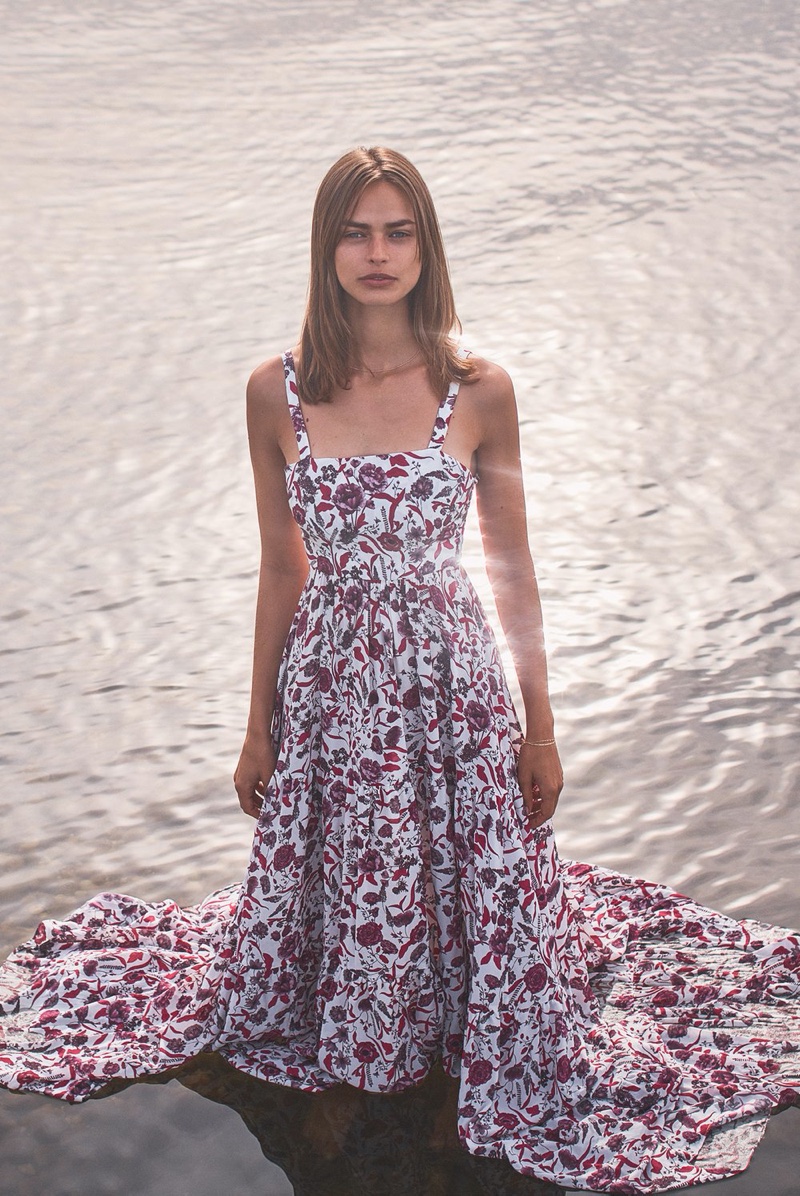 Posing at the beach, Birgit Kos fronts Alexis spring-summer 2020 campaign