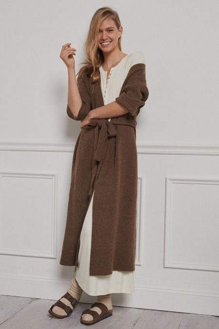 Stay In With These Lounge Worthy Styles Amadi Alma Cozy Cardigan in Brown $148