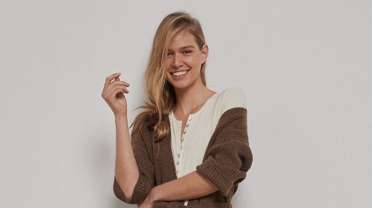 Amadi Alma Cozy Cardigan in Brown $148