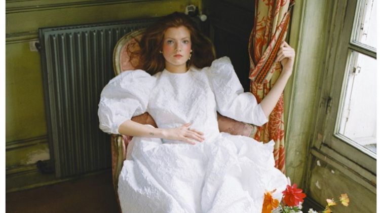 Anastasia Ivanova Models Bridal Fashion for Marie Claire France