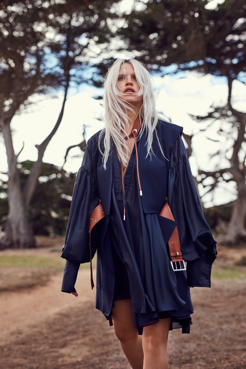 Anja Konstantinova Poses in Bold Outdoor Styles for Marie Claire Italy