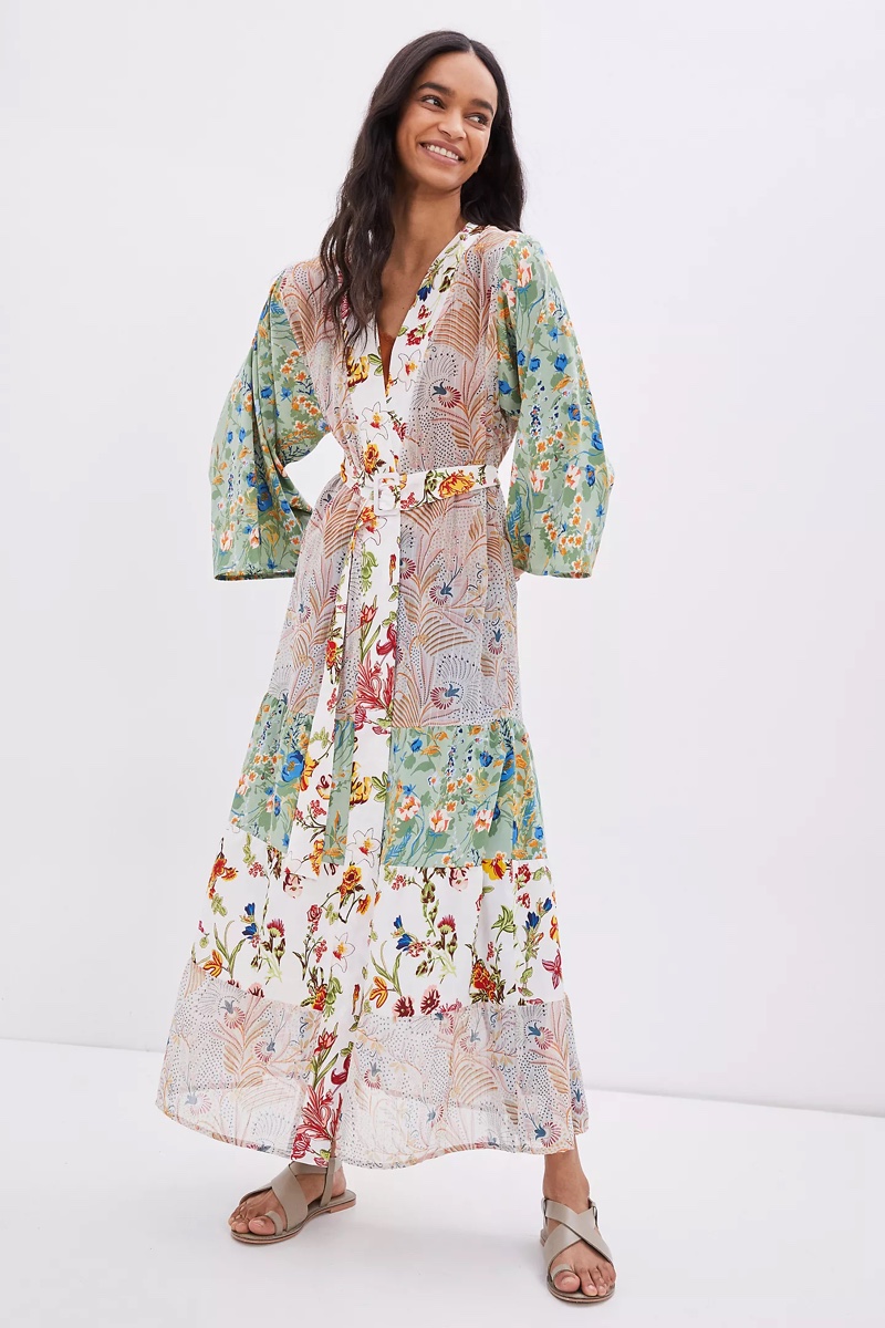 Anthropologie Dani Floral Kimono in Turquoise $118