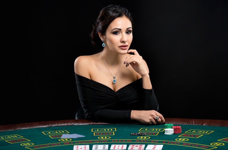 Attractive Woman Poker Player