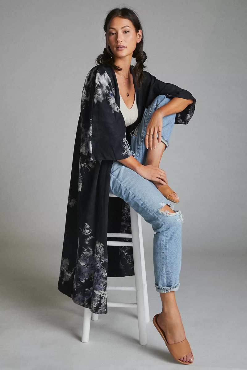 Bel Kazan Terry Tie-Dye Kimono $178