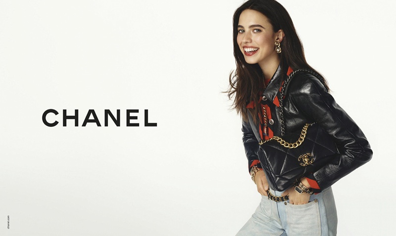 All smiles, Margaret Qualley fronts Chanel handbags spring-summer 2020 campaign