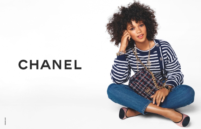 Taylor Russell appears in Chanel handbags spring-summer 2020 campaign