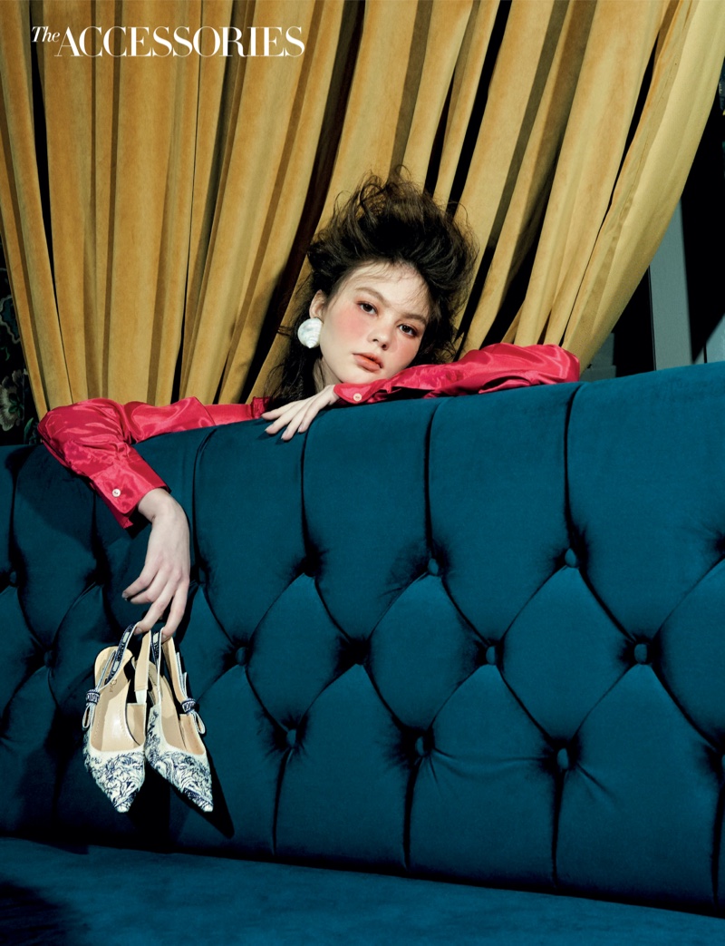 Elena Usova Wears Chic Accessories for Harper's Bazaar Singapore