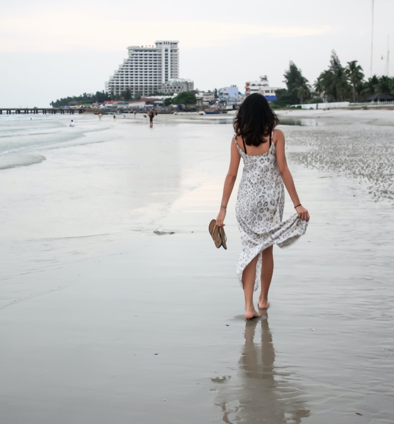 Girl in Maxi Dress Beach