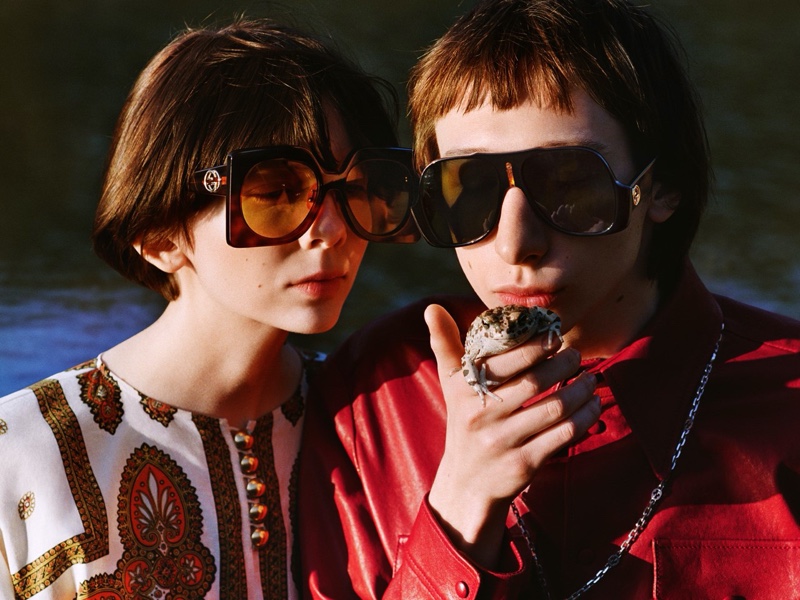 Sunglasses take the spotlight in Gucci pre-fall 2020 campaign.