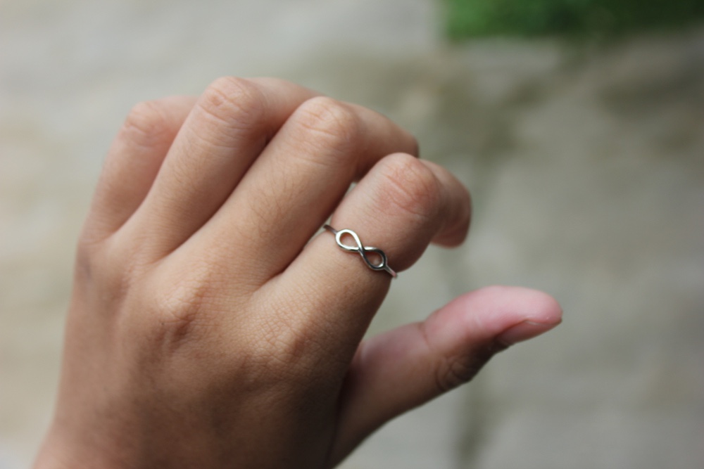 Sterling Silver Infinity Ring- Infinity Promise Ring- Cubic Zirconia Infinity  Ring- Classic Infinity Ring- Eternity Eternal BFF Ring