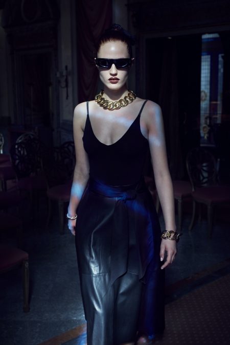 Julia Banas Poses in All-Black Looks for Harper's Bazaar Germany Julia Banas Poses in All-Black Looks for Harper's Bazaar Germany