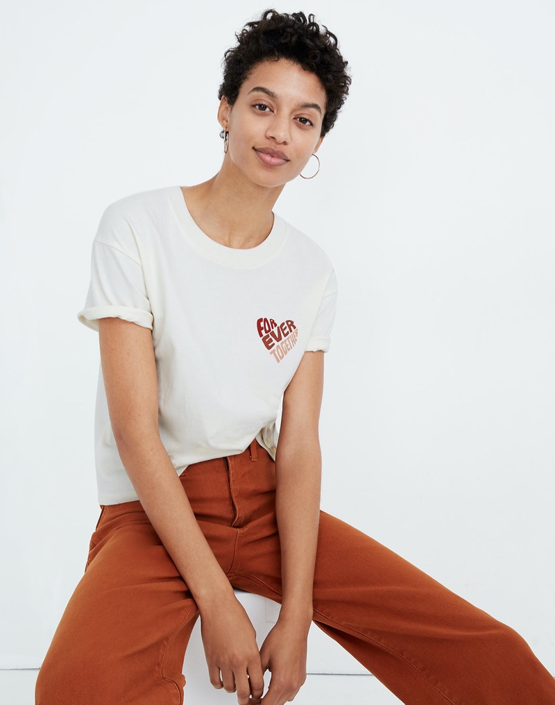 Madewell Forever Together Easy Crop Tee $26.99