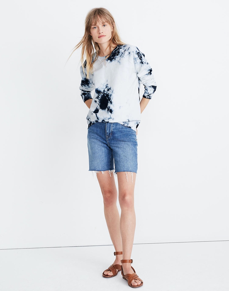 Madewell Rivet & Thread Indigo Tie-Dye Oversized Sweatshirt $89.50