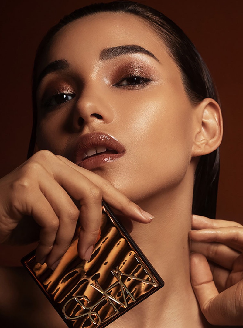 Model Cleirys Velasquez poses for NARS Cosmetics campaign. Photo: David Roemer