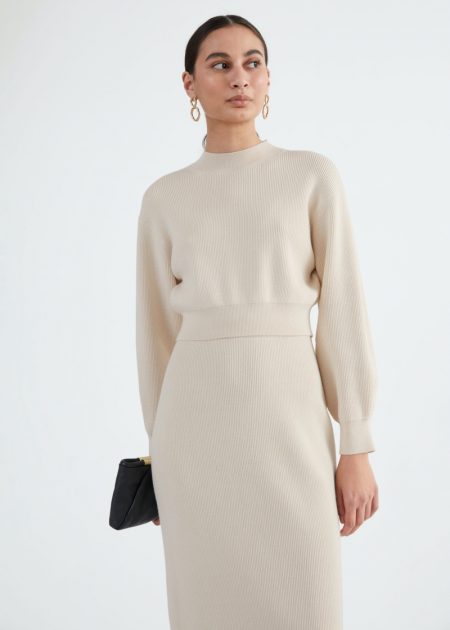 It's Time to Relax In & Other Stories' New Arrivals & Other Stories Cropped Bubble Sleeve Knit Sweater $89