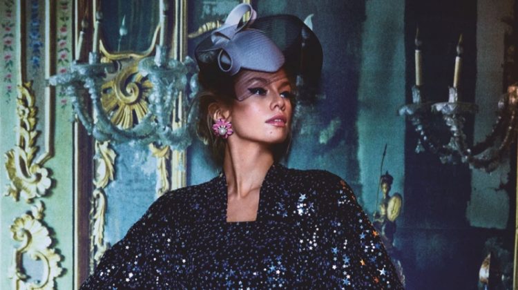 Stella Maxwell Takes On Opulent Looks for Vogue Japan