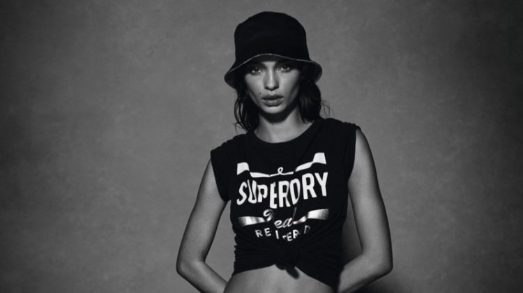 Luma Grothe Poses in Black & White for Superdry Spring 2020 Campaign