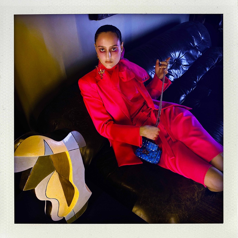 Jess Maybury stars in Valentino Fluo spring-summer 2020 campaign