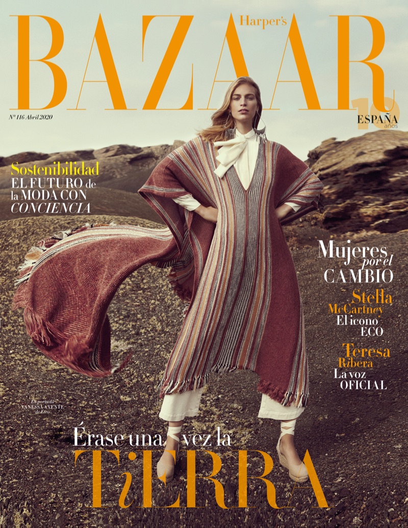 Vanessa Axente on Harper's Bazaar Spain April 2020 Cover. Photo: Xavi Gordo