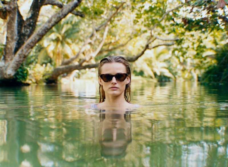 Edita Vilkeviciute fronts Zara Swim spring-summer 2020 collection